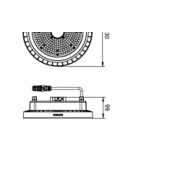 Dimension Drawing (without table) - BY121P G5 LED105S/840 PSD NB