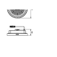 Dimension Drawing (without table) - BY121P G5 LED200S/865 PSU WB
