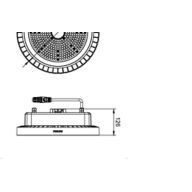 Dimension Drawing (without table) - BY122P G5 LED300S/840 PSD WB