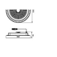 Dimension Drawing (without table) - BY122P G5 LED250S/865 PSU NB