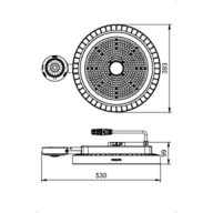 Dimension Drawing (without table) - BY122X G5 LED200S/840 SIA NB H4
