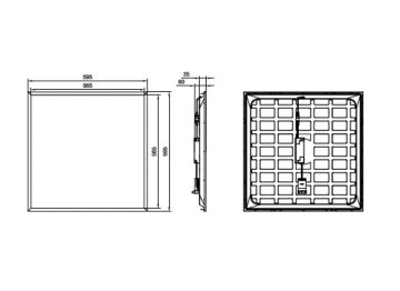 Dimension Drawing (without table) - RC065B G5 34S/840 PSU W60L60 OC SC
