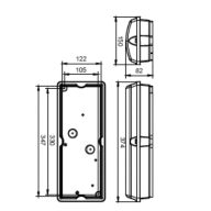 Dimension Drawing (without table) - WL055V LED6S/830 PSR MDU WH