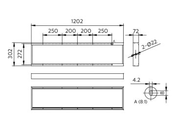 Dimension Drawing (without table) - RC059Z SMB W30L120