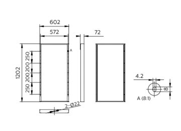 Dimension Drawing (without table) - RC059Z SMB W60L120