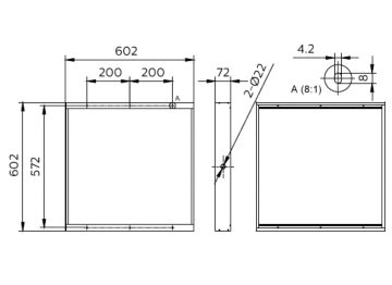 Dimension Drawing (without table) - RC059Z SMB W60L60