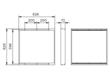 Dimension Drawing (without table) - RC059Z SMB W62L62