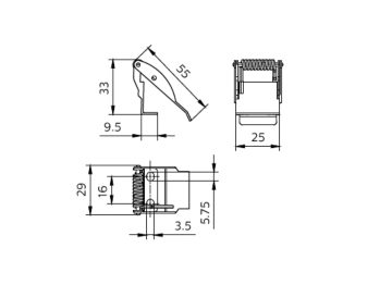 Dimension Drawing (without table) - RC159Z Plaster Ceiling SMB-PLC