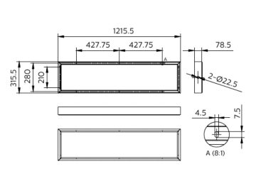 Dimension Drawing (without table) - RC159Z SMB W30L120