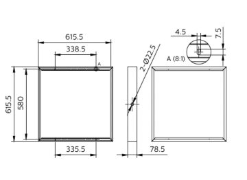 Dimension Drawing (without table) - RC159Z SMB W60L60
