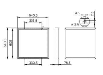 Dimension Drawing (without table) - RC159Z SMB W62L62