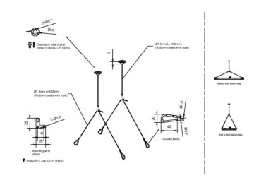Dimension Drawing (without table) - RC159Z Suspension set SME-2 WH