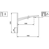Dimension Drawing (without table) - JSP660 MBP-S 1300 60 RAL