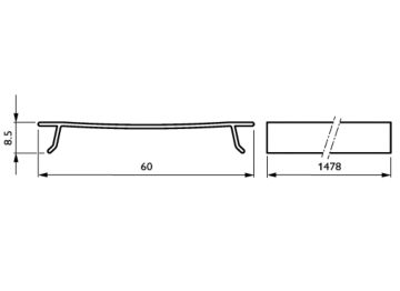 Dimension Drawing (without table) - LL550Z BC  L1478 WH