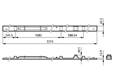 Dimension Drawing (without table) - LL552X 62S/840 UE DIA WB WH