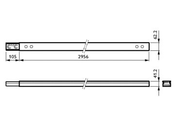 Dimension Drawing (without table) - LL553T 4x2.5+4x1.5 Gen2 BK