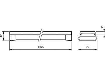 Dimension Drawing (without table) - LL623X LED123S/840 DIA NB 7 WH HE