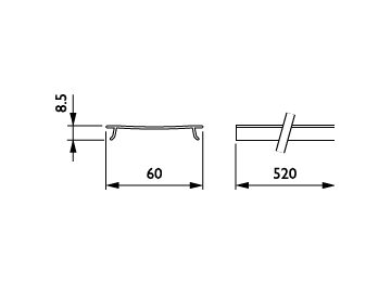 Dimension Drawing (without table) - LL600Z BC L520 WH