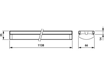 Dimension Drawing (without table) - LL512X LED61S/840 SIA O-PC 7 WH HE