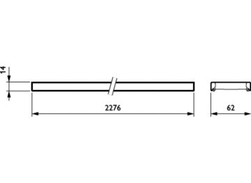Dimension Drawing (without table) - LL523X LED100S/840 PSD WB 7 BK HE