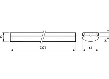 Dimension Drawing (without table) - LL523X LED62S/840 DIA O-PC 7 WH HE