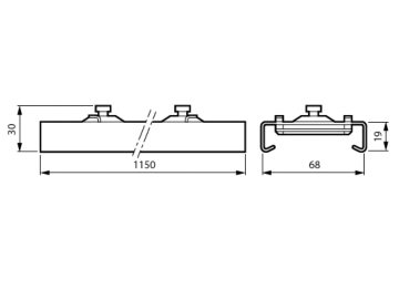 Dimension Drawing (without table) - LL500Z BC L1150 WH