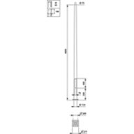  METROBASIC - Pole with flange - 4.0 m - 76 mm - RAL color