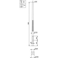  METROCONE - Pole with flange - 4.0 m - 90 mm - RAL color