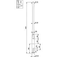  METRORIGINAL - Pole for embedded installation - 3.5 m - 135 mm - RAL color