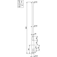  METRORIGINAL - Pole for embedded installation - 4.0 m - 135 mm - RAL color