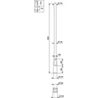  METRORIGINAL - Pole with flange - 4.0 m - 135 mm - RAL color
