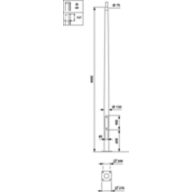  METROLIGHT - Pole with flange - 4.0 m - 76 mm - RAL color