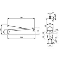 Dimension Drawing (without table) - JRP557 MBW 1560 RAL