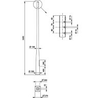  Pole with flange - 3.5 m - 60 mm - RAL color