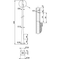  Pole with flange - 6.0 m - 60 mm - RAL color