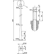  Pole with flange - 6.0 m - 60 mm - RAL color