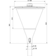 Dimension Drawing (without table) - BPS430 LED35/830 II S GR IACZ SDM10E C4K