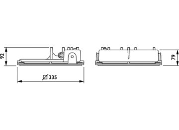 Dimension Drawing (without table) - BCP333 LED128/757 I PAM MDUW MWS PH