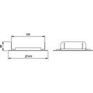 Dimension Drawing (without table) - ZBP333 CFRM L360 W360 WH