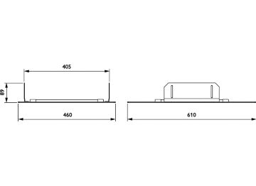 Dimension Drawing (without table) - ZBP333 CFRM L560 W410 WH