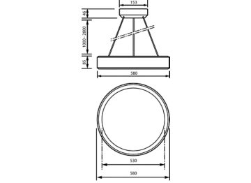 Dimension Drawing (without table) - TCBRLP 46S/940 DIA OC WH401T102 WH
