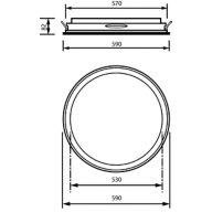 Dimension Drawing (without table) - TCBRLR 46S/930 DIA OC WH401