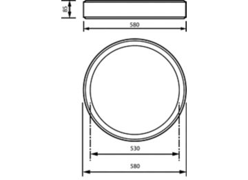 Dimension Drawing (without table) - TCBRLS 46S/930 DIA OC WH401T102