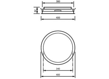 Dimension Drawing (without table) - TCBRMR 19S/930 DIA OC WH401