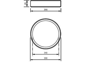 Dimension Drawing (without table) - TCBRMS 19S/940 DIA OC WH401T102
