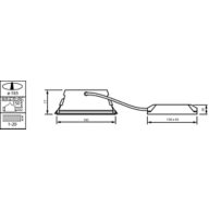 Dimension Drawing (without table) - TCTT165 11S/840 PSU-E WH