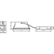 Dimension Drawing (without table) - TCTT200 20S/830 U4 OC PCC WH