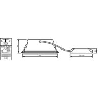 Dimension Drawing (without table) - TCTT225 20S/840 PSU-E WH