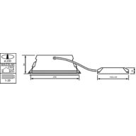 Dimension Drawing (without table) - TCTT230 20S/840 PSU-E WH