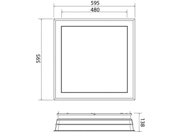Dimension Drawing (without table) - LP913P NC3 SKYLIGHT DIA W60L60